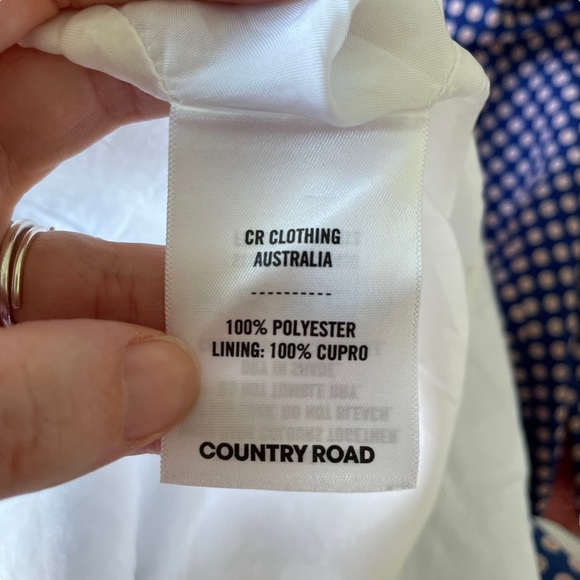 COUNTRY ROAD Sz10 blue, red and white 3/4 sleeve dress with zipper details 🥇 - Picture 10 of 10